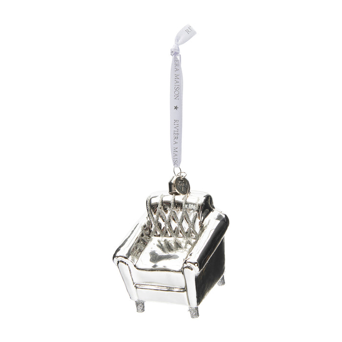 Riviera Maison Kerstbal Zilver, Zilveren stoel - RM Classic Chair