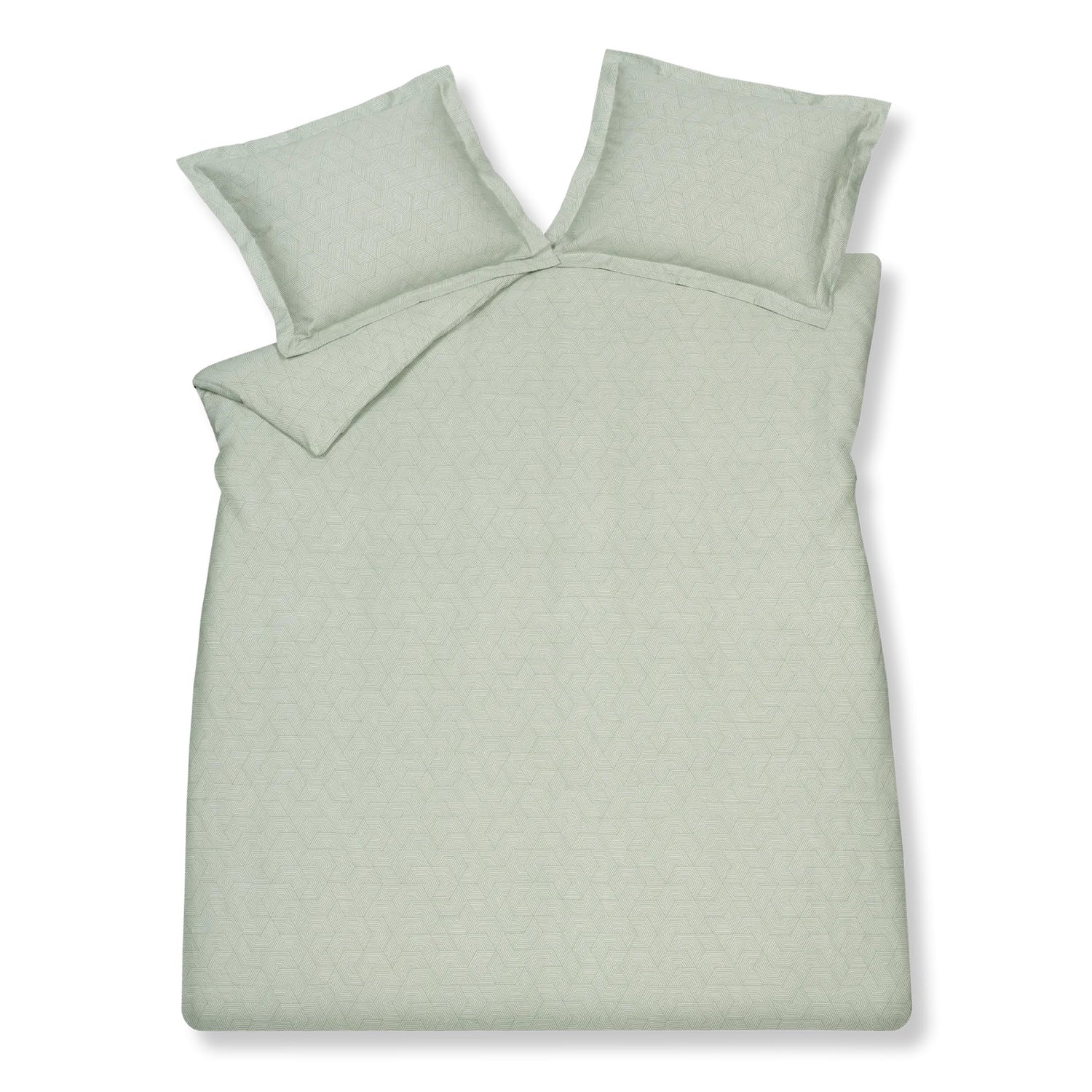 Vandyck Geometrical Dekbedovertrek 140 x 200/220 - Smoke Green