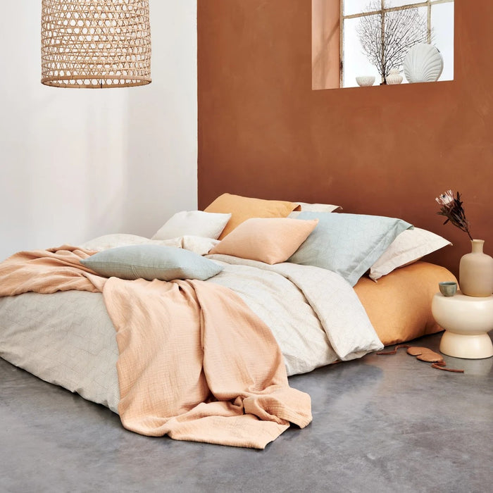 Vandyck Geometrical Dekbedovertrek 140 x 200/220 - Smoke Green