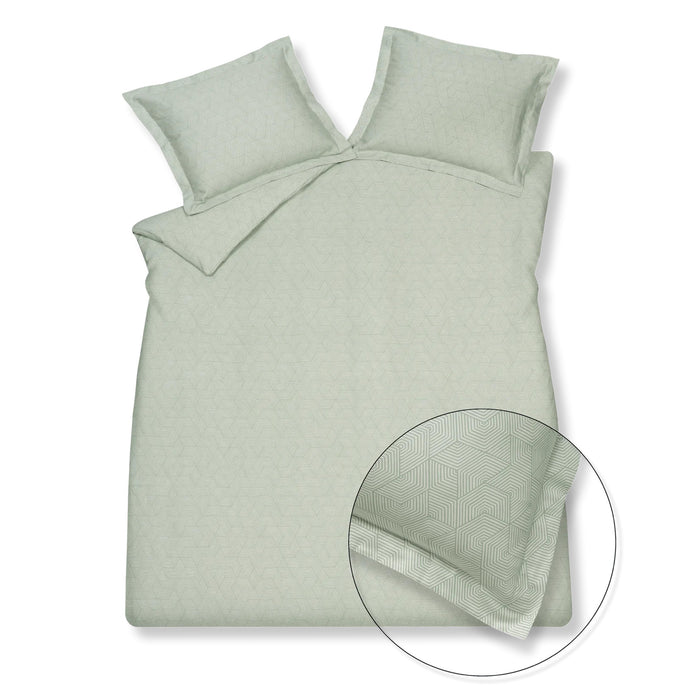 Vandyck Geometrical Dekbedovertrek 140 x 200/220 - Smoke Green