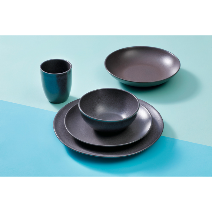 Mammoet Bord Spirit 27.5 cm Grijs Stoneware 2 stuks