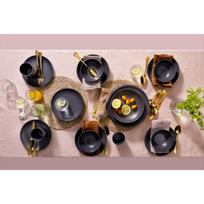 Mammoet Bord Spirit 27.5 cm Grijs Stoneware 2 stuks