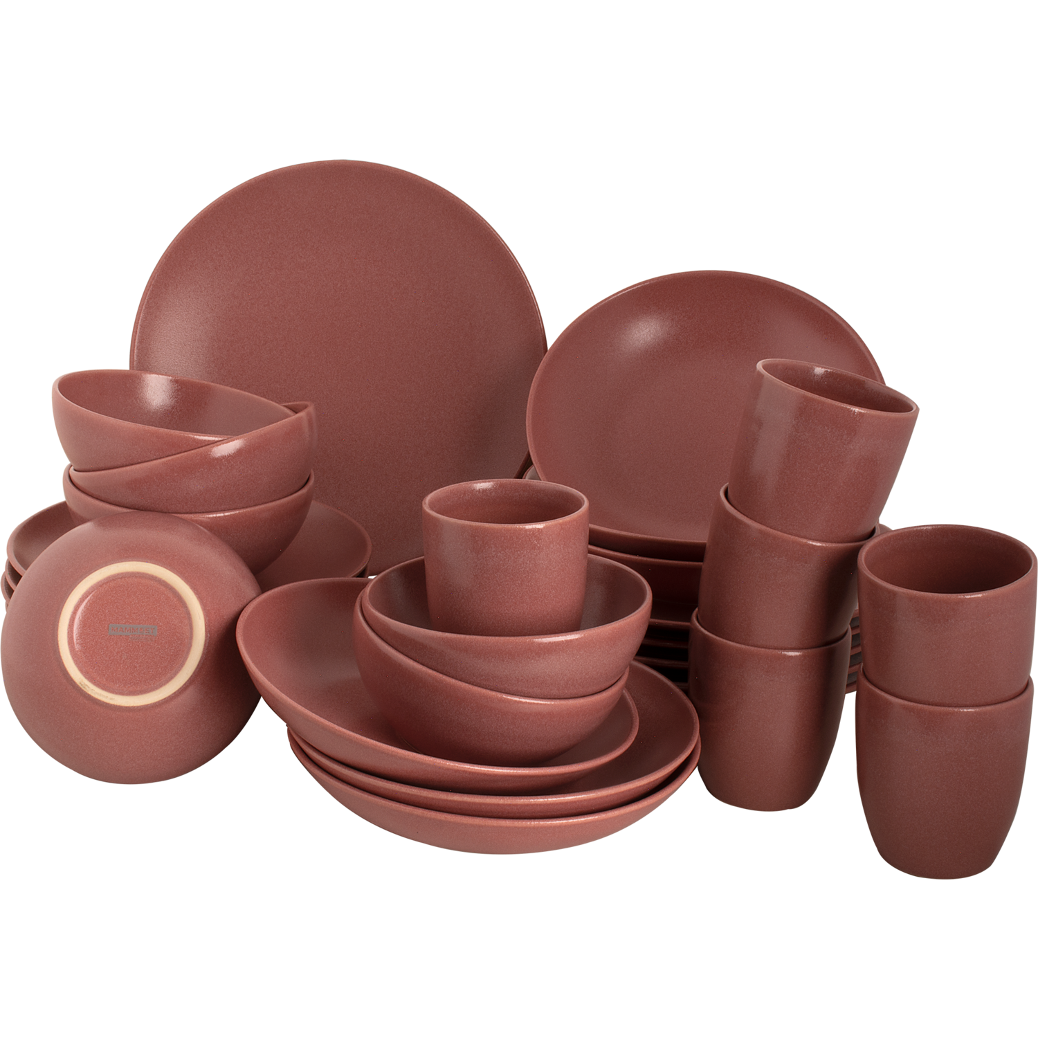 Mammoet Serviesset Spirit Stoneware 6-persoons 30-delig Rood