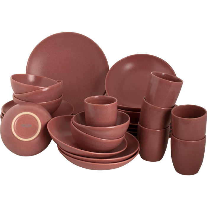 Mammoet Serviesset Spirit Stoneware 6-persoons 30-delig Rood