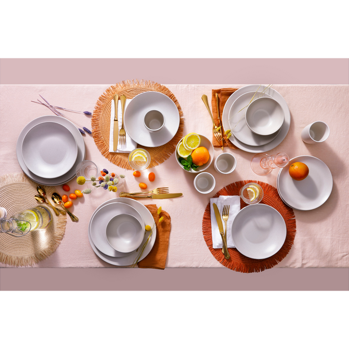 Mammoet Serviesset Spirit Stoneware 6-persoons 24-delig Wit