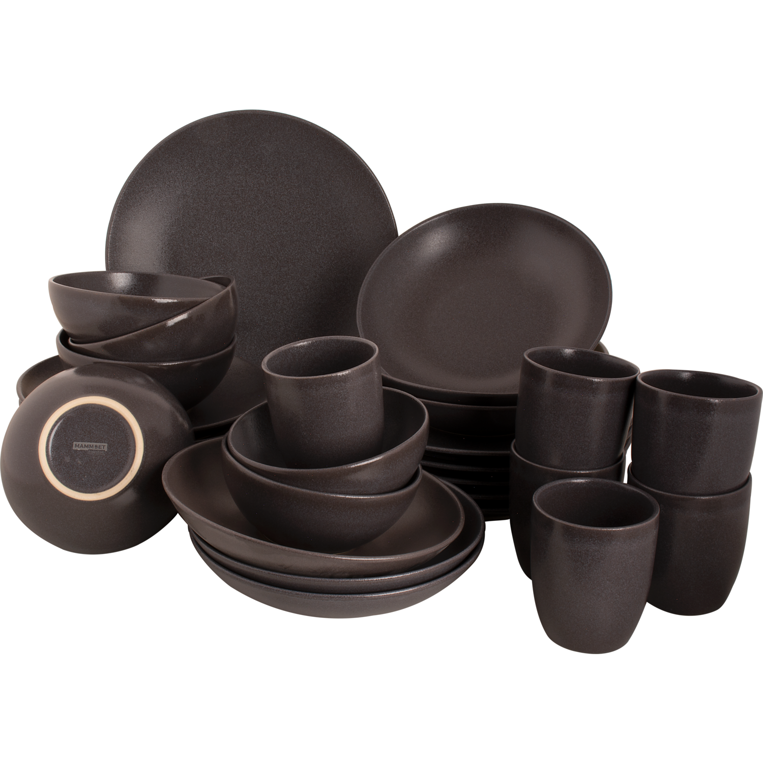 Mammoet Serviesset Spirit Stoneware 6-persoons 30-delig Grijs