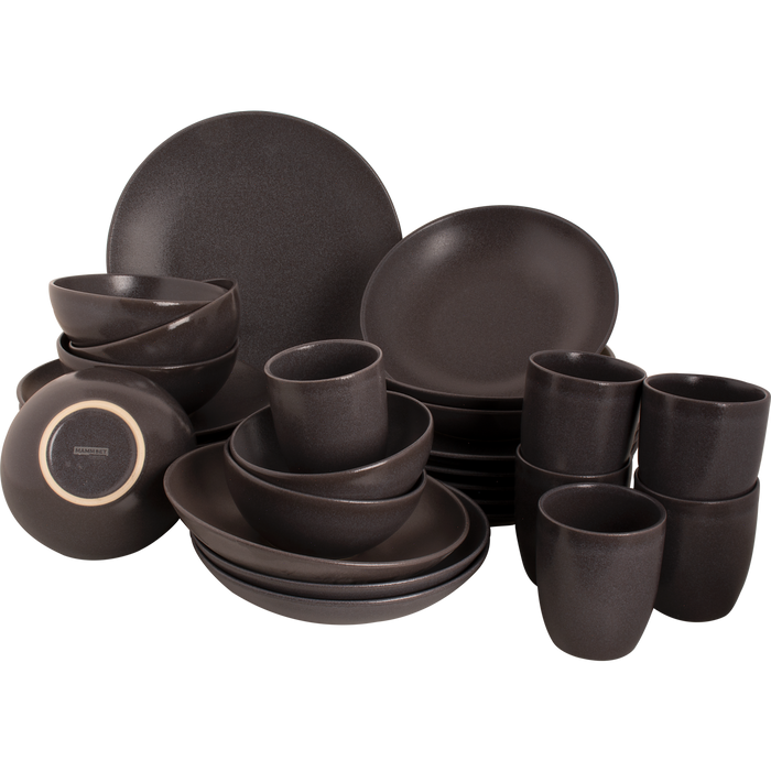 Mammoet Serviesset Spirit Stoneware 6-persoons 30-delig Grijs