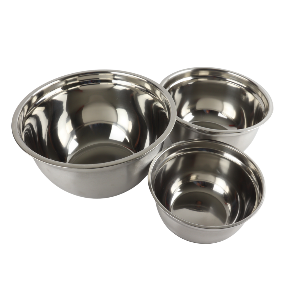 OTIX Beslagkom Mengkom Bakken Set van 3 RVS Beslagkommen