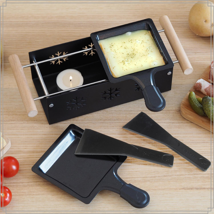 OTIX Raclette Set 2 Personen Kaas Grill Gourmetstellen Zonder Stekk...
