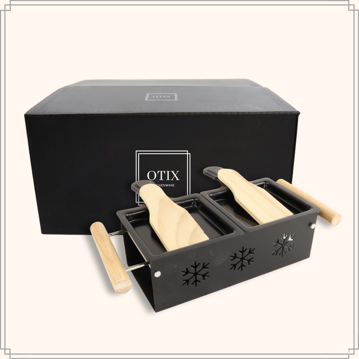 OTIX Raclette Set 2 Personen Kaas Grill Gourmetstellen Zonder Stekk...