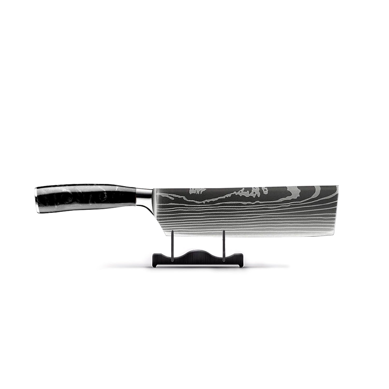 Shinrai Japan - Japanse Damascus Print Onyx Epoxy - Nakiri mes