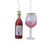 Decoris Kersthangers - 2ST - wijnfles met wijnglas - glas