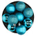 Atmosphera Kerstballen - 8st - kunststof - blauw-turquoise - 7cm