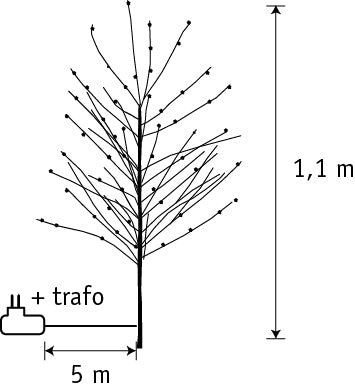Luca Lighting Boom - Warm Witte LED Verlichting - H110 x Ø12cm - Zwart