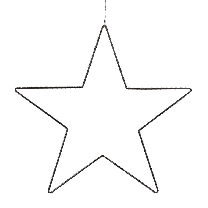Luca Lighting Ster Hangend met Warm Witte LED - H128 x Ø58 cm - Zwart