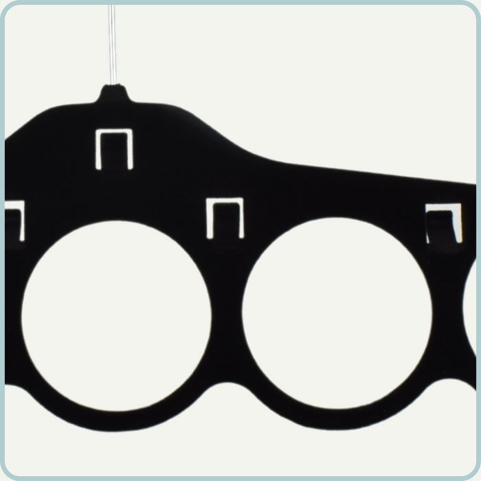 NORDIX Riemhanger 3 stuks Zwart Ophanger voor Sjaals en Riemen Orga...