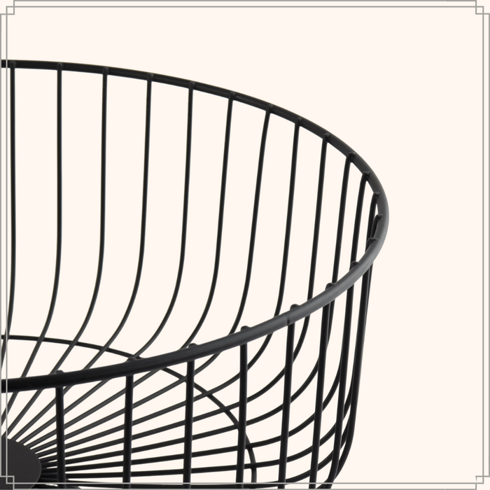 OTIX Fruitmand Fruitschaal Zwart Metaal 28cm