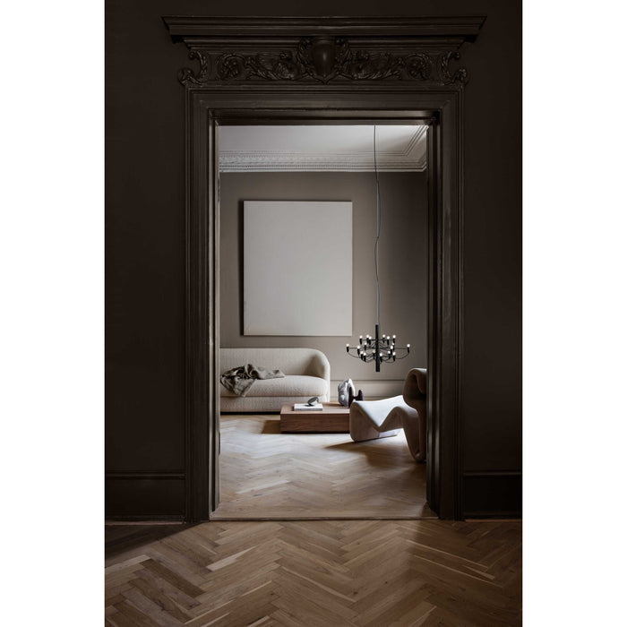 2097|18 by Gino Sarfatti kroonluchter Ø69 transparant zwart