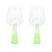 Brût Homeware, Wijnglas Claude, helder | groen, set van 2