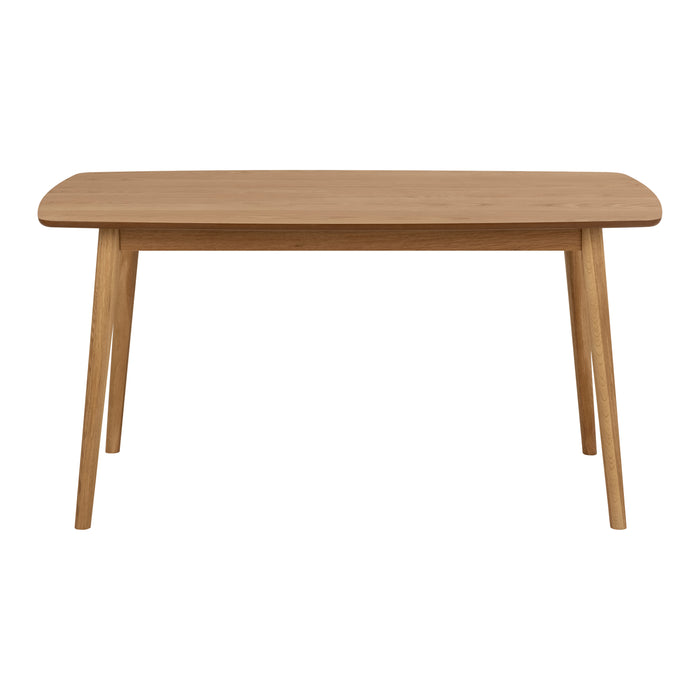 by fonQ basic Rounded Eettafel - 150 x 80 cm - Eiken/Bruin