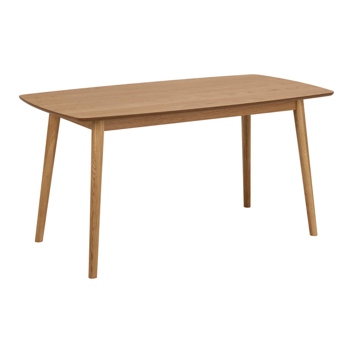 by fonQ basic Rounded Eettafel - 150 x 80 cm - Eiken/Bruin