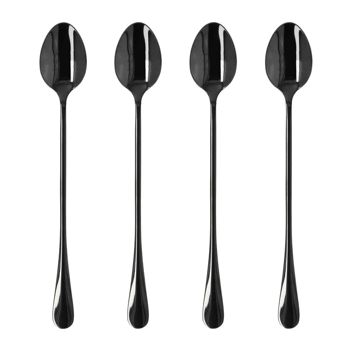 Krumble Latte Macchiato lepels set van 4 - Zwart