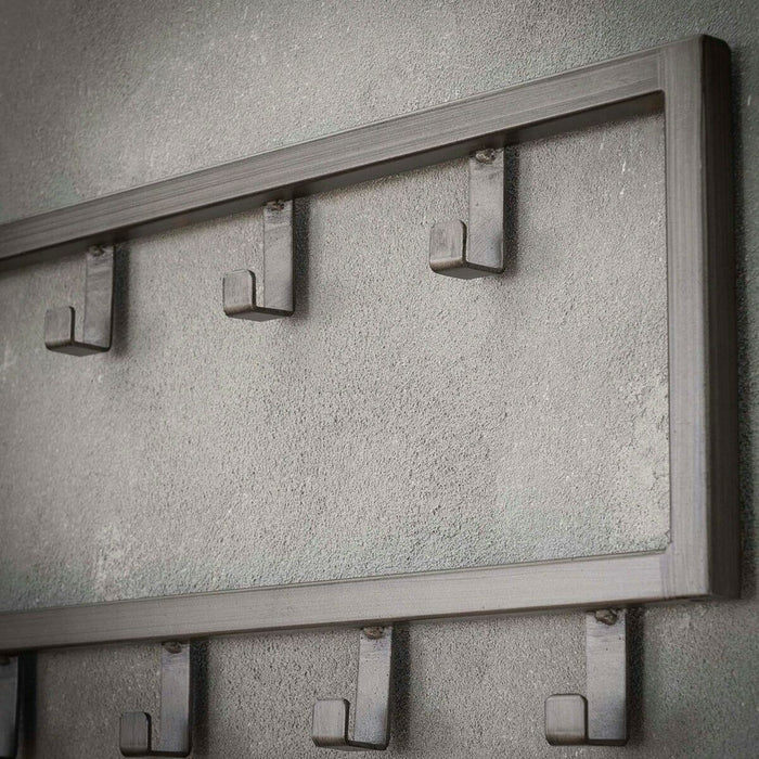 Fraaai - Kapstok industrieel 15 haken - 80 cm zwart