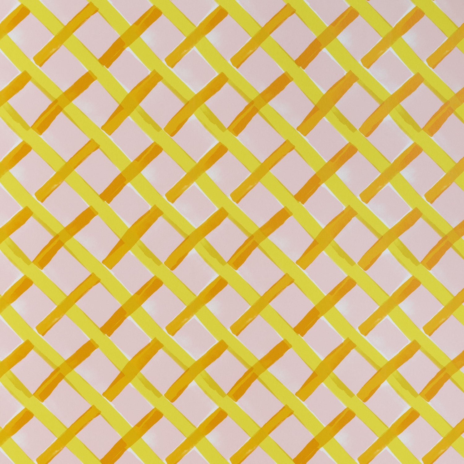 Petite Friture Croisillon by Les Crafties behang Orange