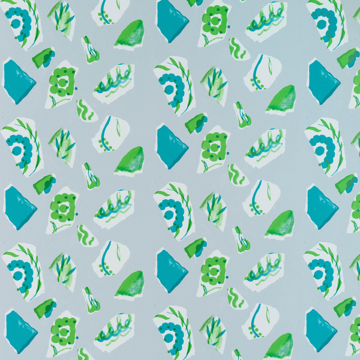 Petite Friture Mosaique by Les Crafties behang groen