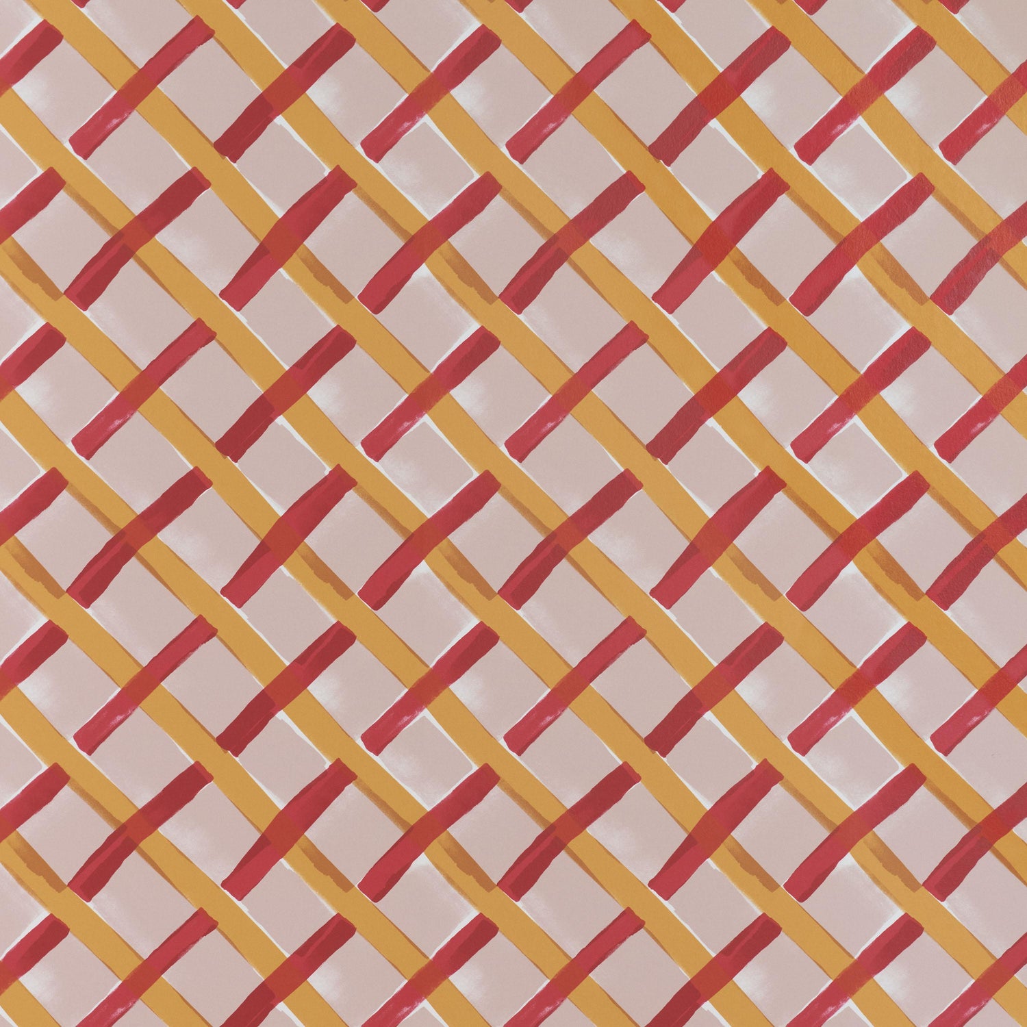 Petite Friture Croisillon by Les Crafties behang Red