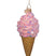 Vondels Ornament glass soft pink ice cream H15cm