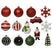 Decoris Kersthangers - 25x - rood|wit|groen - onbreekbaar