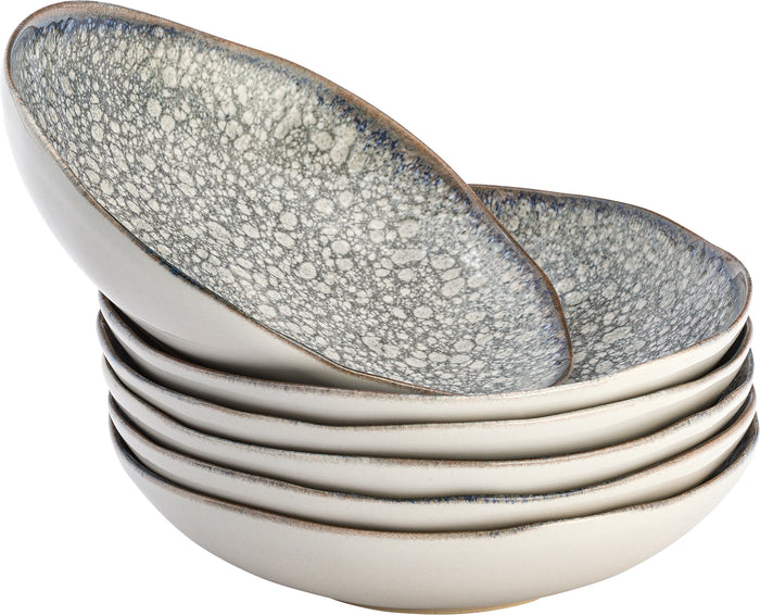 Lite-Body - Serviesset Chloé Wave - 6 pers - 18 delig - Grijs Reliëf