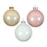 Decoris Kerstballen - 49 st - lichtroze|parel|wit - glas - 6 cm