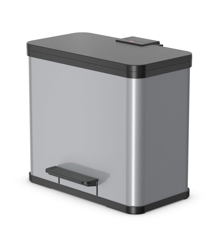 Hailo Öko Trio Plus L Prullenbak - 3x9L - zilver