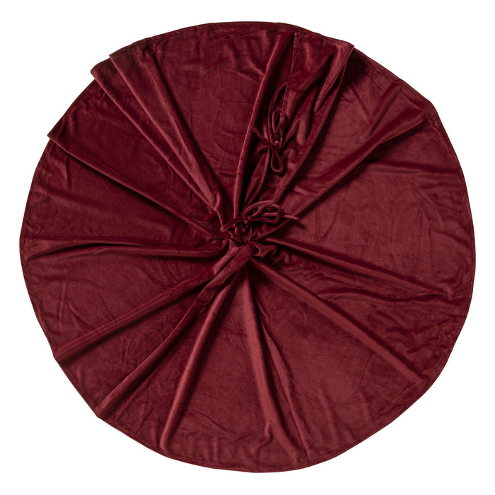 LUMI - kerstboomrok Ø120 cm - velvet - Biking Red - rood