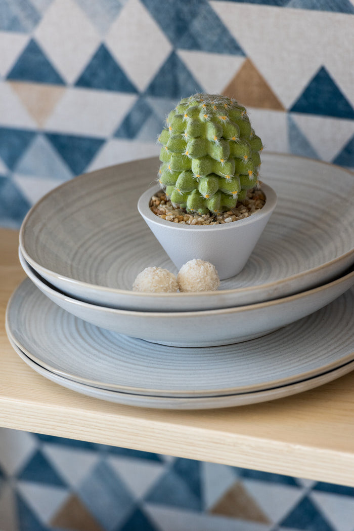 J-Line kop Noa - keramiek - wit - 6 stuks