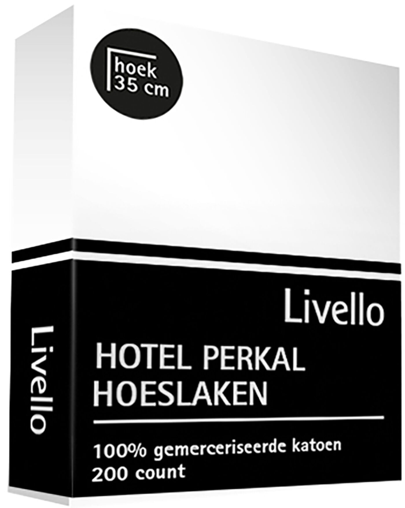 Livello Hoeslaken Hotel Perkal Wit -  90 x 220
