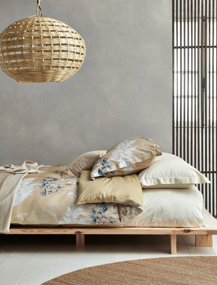 Dekbedovertrek Line Flower Beach 200x220 Cm