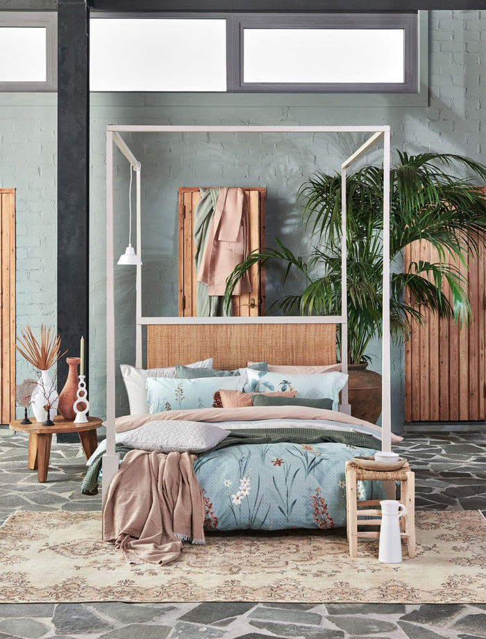 Dekbedovertrek Willpower Light Green | 200 cm x 200 cm | Groen | Blauw