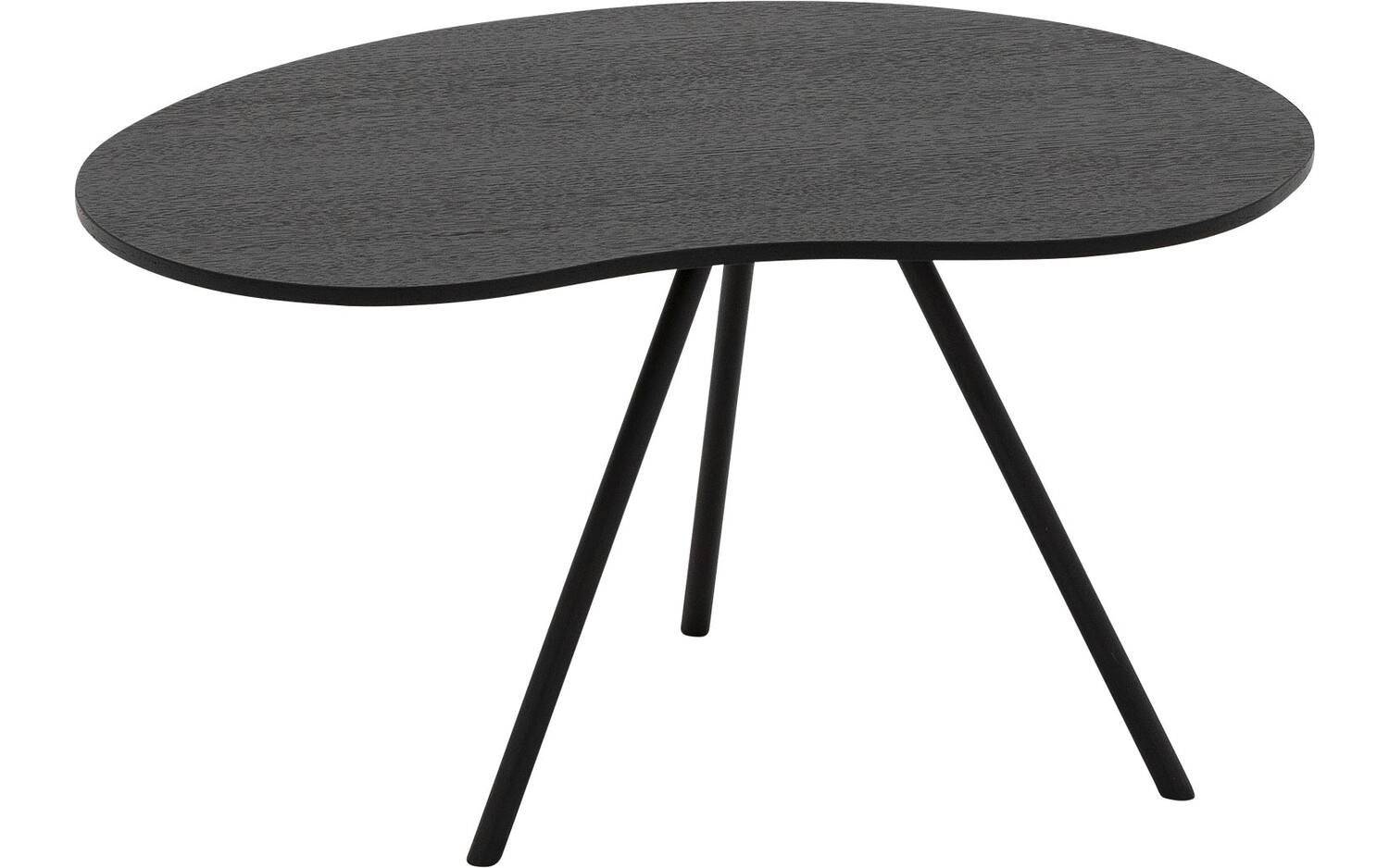 Goossens Salontafel Saya in Eiken soft touch lak zwart ral 9005