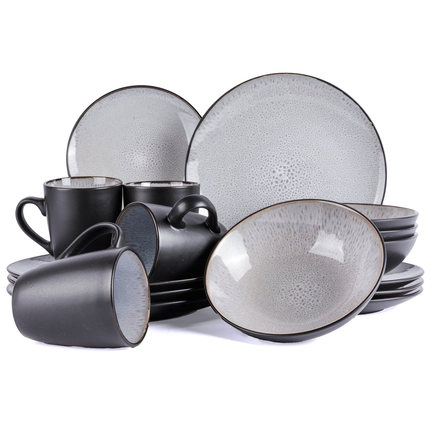 Jay Hill Serviesset Kapas - 16-delig | 4 personen - Grijs