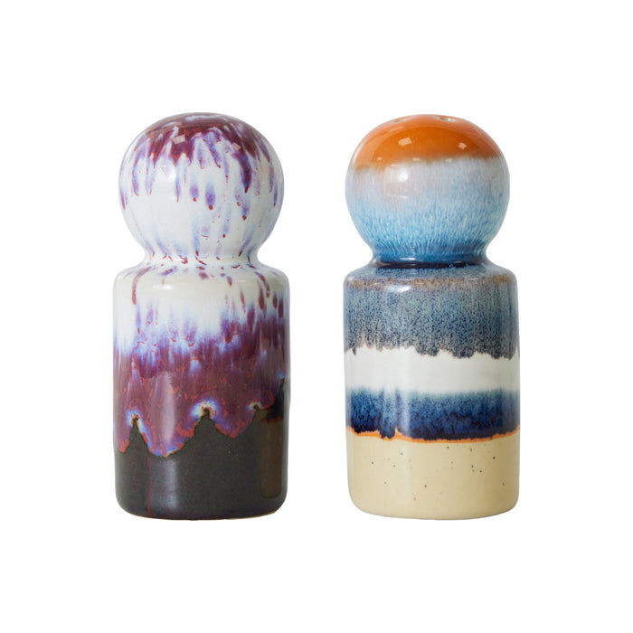 HKliving 70's Ceramics Peper & Zoutstel - Stargaze