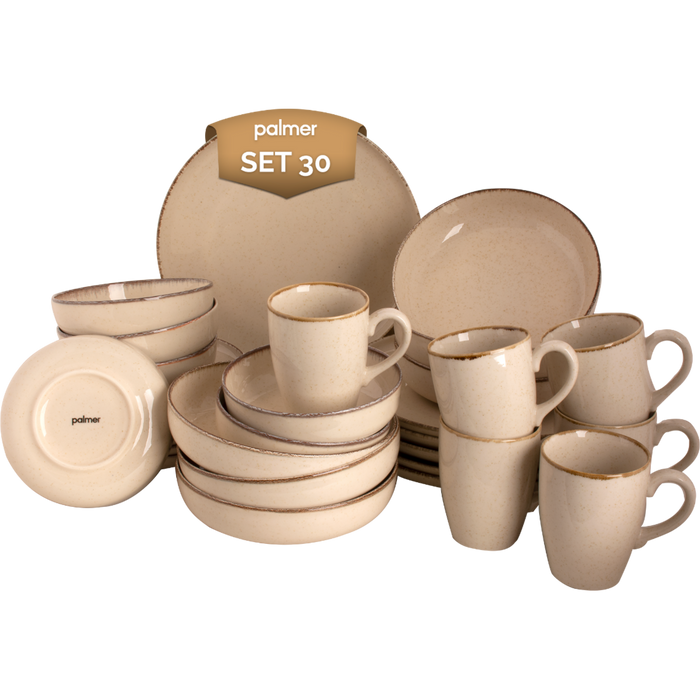 Palmer Serviesset Antigo Porselein 6-persoons 30-delig Crème