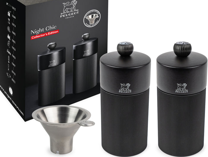 Peugeot Duo Line peper- en zoutmolen 12 cm - mat zwart