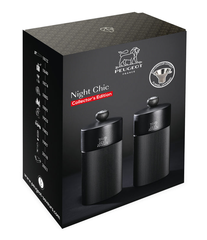 Peugeot Duo Line peper- en zoutmolen 12 cm - mat zwart