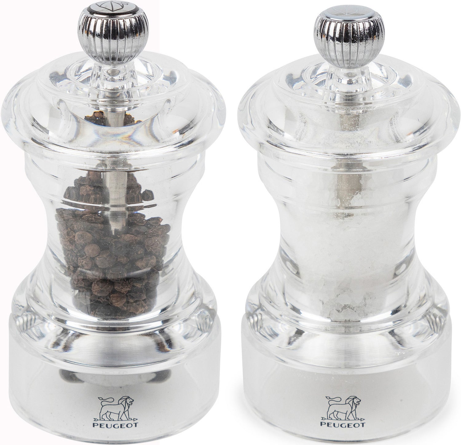 Peugeot Bistro peper- en zoutmolen 10 cm - transparant - acryl