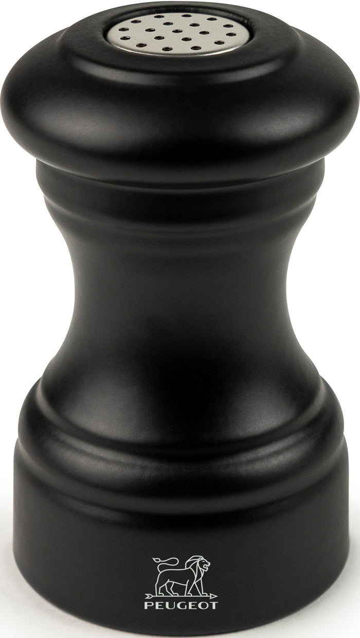 Peugeot Bistro zoutstrooier 9 cm - mat zwart - hout
