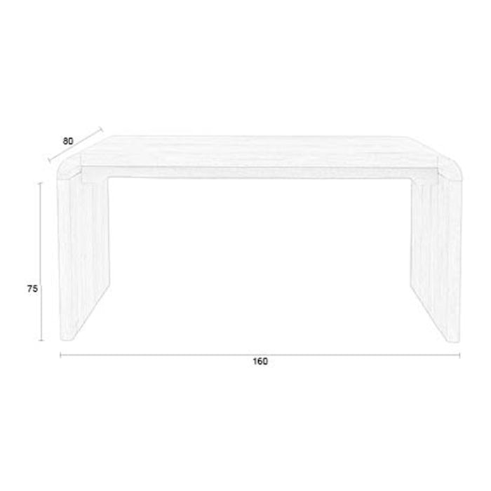Zuiver Brave Eettafel 160 x 80 cm - Naturel Eiken