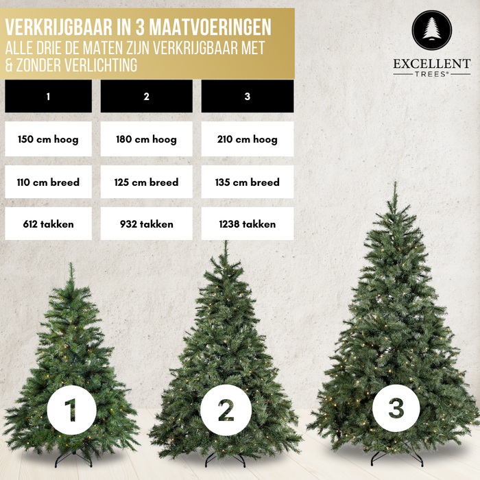 Excellent Trees® Frosted 180 cm Kerstboom met Verlichting en App